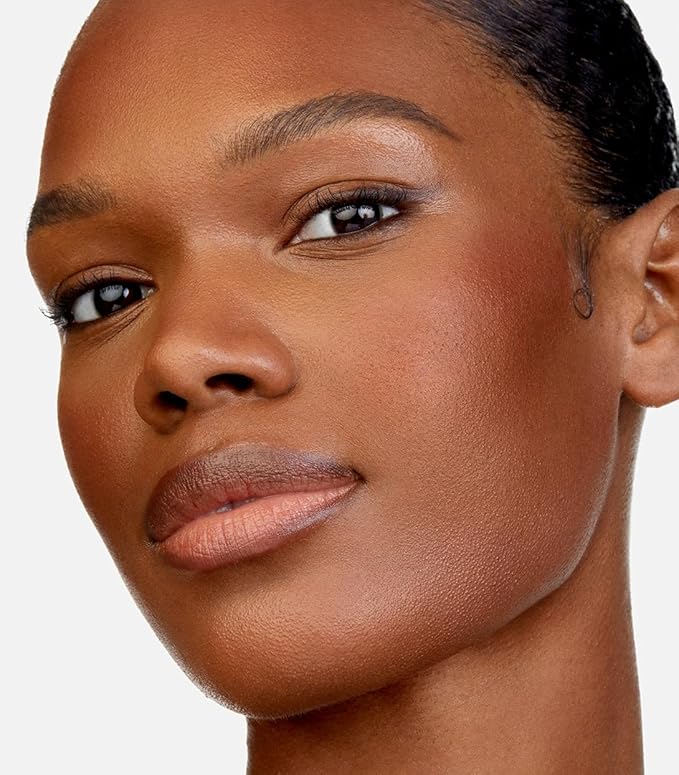 MAKE Beauty Skin Mimetic Microsuede Bronzer Powder - Matte Bronzing Powder Contour, Buildable Formula, Non Comedogenic, Long Lasting Color. Shade - Stellar for Deep Skin