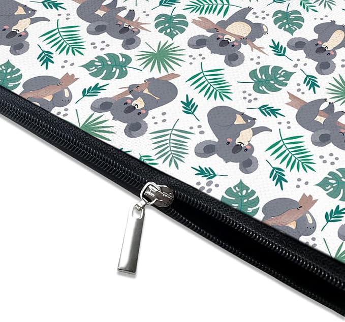 Small Makeup Bag for Purse Cute Canvas Waterproof Cosmetic Bags for Women Zipper Travel Toiletry Pouch-Koala Makeup Bags