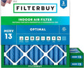 Filterbuy 24x24x2 Air Filter MERV 13 Optimal Smoke & Allergy Defense, by Filterbuy