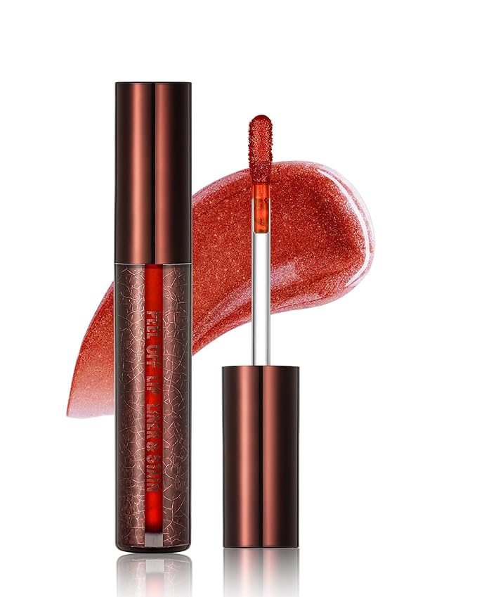 Peel Off Lip Liner Stain, Long Lasting Waterproof Transfer-Proof Lip Tint Stain Peel Off, Non-stick High Pigmented Lip Gloss Lipliner Tattoo, Liquid Tinted Lipstick, Lip Makeup Gift for Women Girl-02