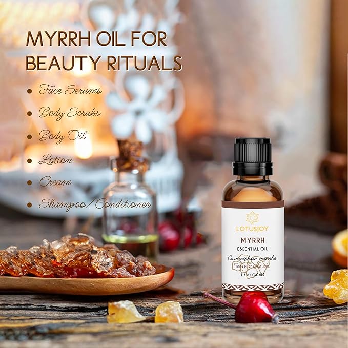 Myrrh Essential Oil, Pure Natural Myrrh Oil for Skin Hair Diffuser Room Spray DIY - 1 Oz