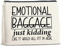 Funny Emotional Baggage Makeup Bag Gifts for Women Friends Bestie Soul Sister BFF, Cosmetic Bag Zipper Makeup Pouch