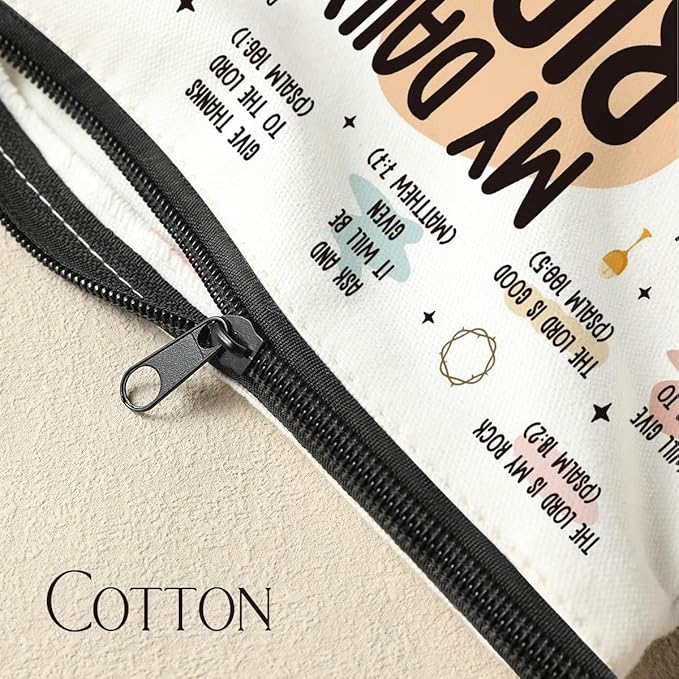 3 Pcs Inspirational Christian Gifts for Women: Bible Verse Scripture Makeup Bag Cosmetic Bag for Girl Daughter Bestie Friendship Gifts - Thanksgiving, Christmas, Graduation, Birthday