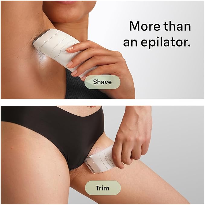 Braun Epilator Silk-épil 7, Hair Removal Device, Women Shaver & Trimmer, Wet and Dry, Wide Head, Includes Shaver Head and Trimmer Comb, SE7-041, Silver