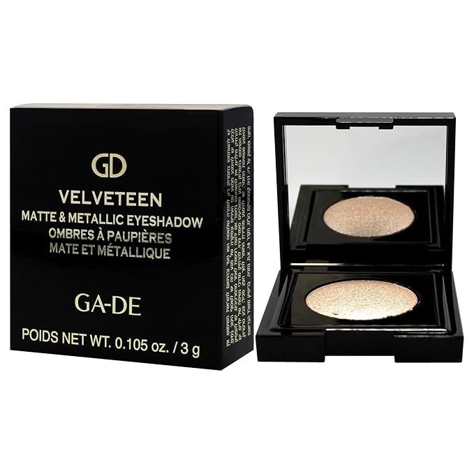 GA-DE Velveteen Metallic Eyeshadow Mono, 188 - Pearl Infused, Shimmer Eye Makeup - Silky-Soft, Densely Pigmented, Seamless Blend- 0.105 oz