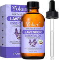 Lavender Essential Oil, 4 Fl Oz, 100% Pure and Natural, Premium Grade Lavender Oils with Glass Dropper for Diffusers, Aromatherapy, Candle & Soap Making, Massage