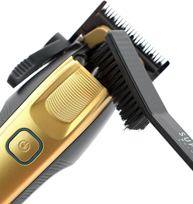 Supreme Trimmer Recharge Clipper - Professional Hair Clipper with 2 Removable Batteries, Brushless Motor, Smart Charge Stand, USB-C Charge & DLC Blades Barbers | STC779