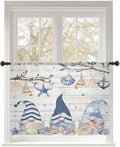 Sheer Curtains 45 Inch Length, Coastal Eucalyptus Semi Sheer Curtains Light by Unknown