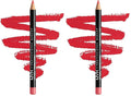 NYX PROFESSIONAL MAKEUP Slim Lip Pencil, Long-Lasting Creamy Lip Liner - Hot Red (Pack of 2)