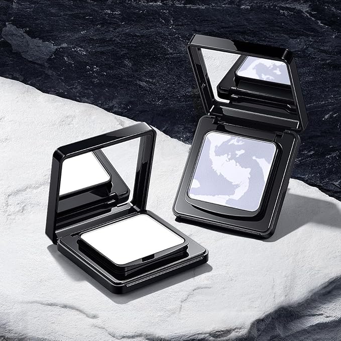 CARSLAN 1.0 Waterproof Face Pressed Powder Compact, 24H Longlasting Oil Control Pressed Setting Powder Talc-Free Makeup, Shine Free, Poreless, Smooth, 01 Natural Beige for dry&com skin (0.28Oz)