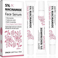 Travel Skincare 5% Niacinamide Serum with 5% Damascus Rose Water for Face Deep Hydration, Soothes Skin, Enhances Elasticity (3 Pack 0.507 fl.oz | 15ml)