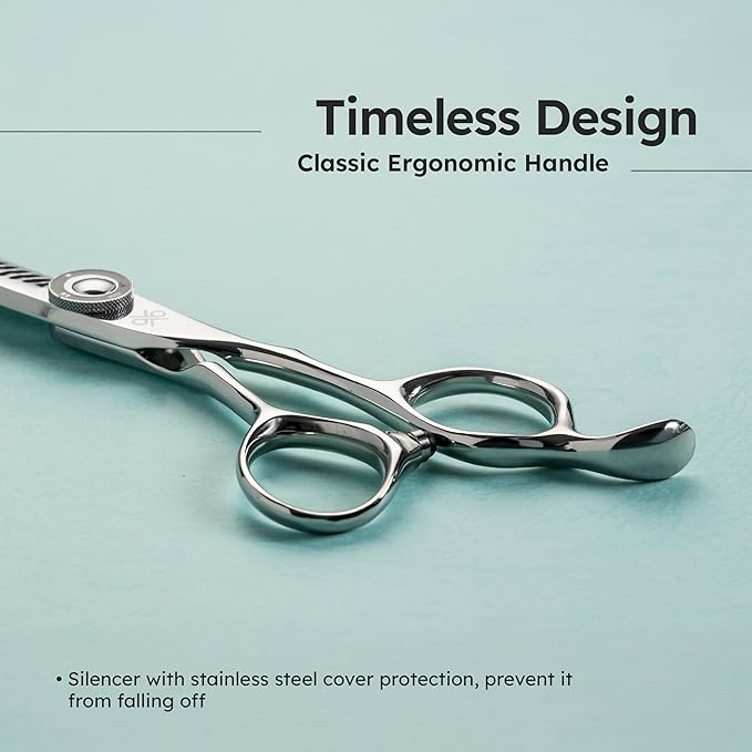 K9 6" 3-in-1 Professional Thinning Shears – Adjustable Thinning Rate (15%, 25%, 35%), Barber Shears Made with Premium VG10 Steel, Lightweight, Razor-Sharp, Ergonomic Handle for Hairstylists