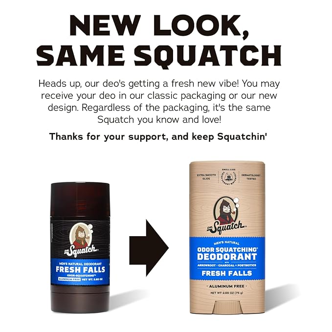 Dr. Squatch Manly Soap and Deodorant Variety Pack - Handmade with Organic Oils, Aluminum-Free - Pine Tar and Alpine Sage