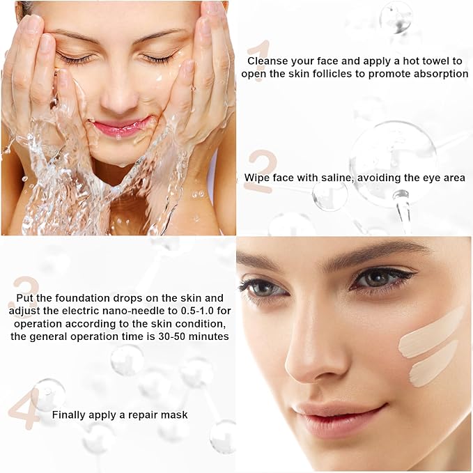 BB Pigment Serum Starter Kit Hyaluronic Acid Essence Foundation BB Facial Glow Skin Care Kit 0.27oz 12 Vials, Combined With Niacinamide and Peptides To Skin Tone Anti-Aging Foundation #1