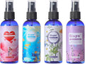 Natural Bedroom Linen Spray Scented Room Mist with Plant Extracts Long Lasting Freshness for Sheets, Pillows & Curtains – 4oz（4Bottle）
