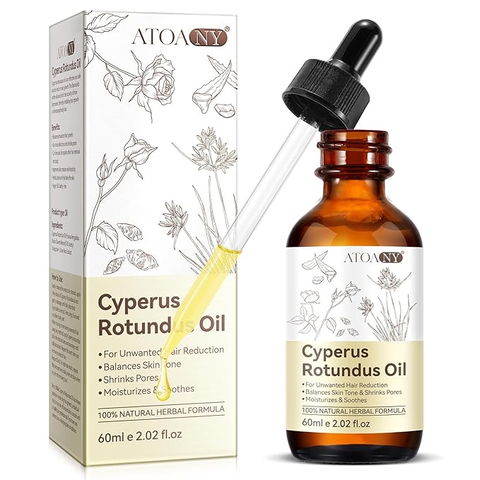 2 Pack Cyperus Oil, Cyperus Oils for Hair Removal, Cyperus_ Rotundus_Oil Natural with Dropper, Reducing Body Hair Growth, Moisturizing & Soothing Skin, 4 Fl oz