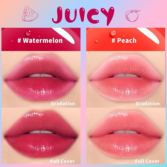 bayfree Lip Tint Stain, Long Lasting Korean Lip Stain Set, Non-sticky Waterproof Lightweight Lip and Cheek Tint, Moisturizing High Pigment Water Tint, Matte Finish Lip Tint