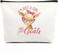 Goat Makeup Bag for Girls, Cute Goat Gift for Women, Gifts for Goats Lovers, Small Goat Lover Travel Cosmetic Bag Zipper Pouch for Daughter granddaughter, Cool Goat Lovers Gifts for Birthday Christmas