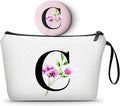 Happy Birthday Friendship Womens Bridesmaid Coolest Gifts for Sister Teacher Coworkers Personalized Travel Makeup Cosmetic Bag with Mirror Valentines Mothers Day Christmas Graduation C
