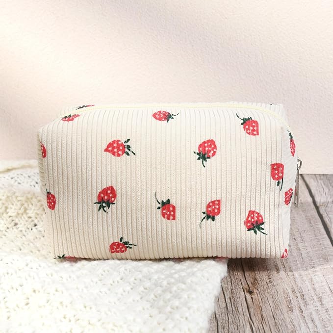 SOIDRAM Makeup Bag Preppy Cosmetic Bag Bulk Makeup Pouch Personalize Travel Toiletry Bag Organizer Cute DIY Makeup Brushes Storage Bag for Women