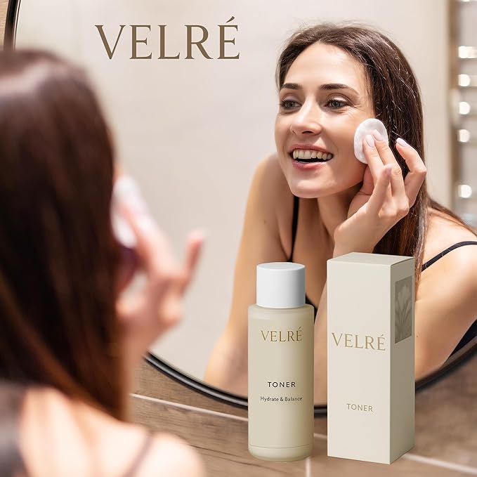VELRÉ Rice Facial Toner, Alcohol-Free, Hydrating & Pore-Refining, with Rice Water & Botanicals, for Sensitive & Oily Skin, 150ml