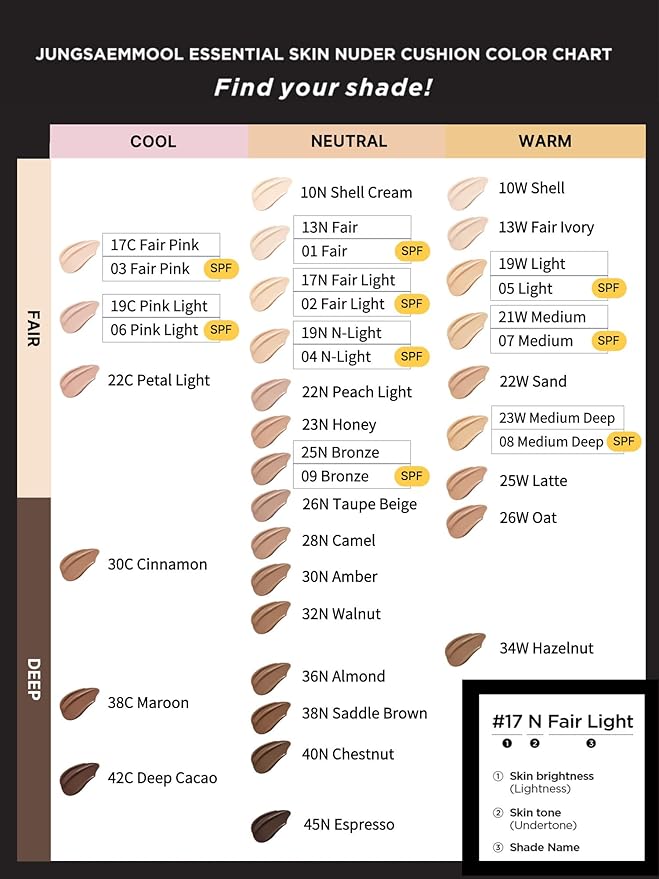 [JUNGSAEMMOOL OFFICIAL] Essential Skin Nuder Cushion Mini (08 Medium Deep) | SPF50 Broad Spectrum