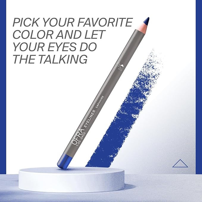 Ofra Eyeliner Pencil - Sapphire | Precision Blue for Bold, Long-Lasting Looks | Waterproof and Smudge-Proof Formula | Easy Glide Application for Intense Definition and All-Day Wear