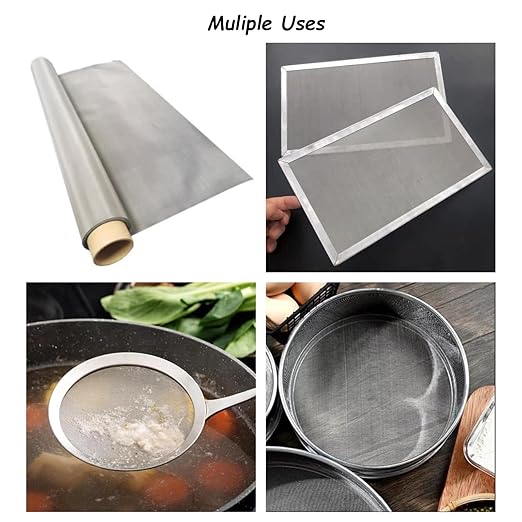 304 Stainless Steel Mesh 100Mesh, 15.7"x47.2" Metal Mesh Screen, Woven Fine - Image 6