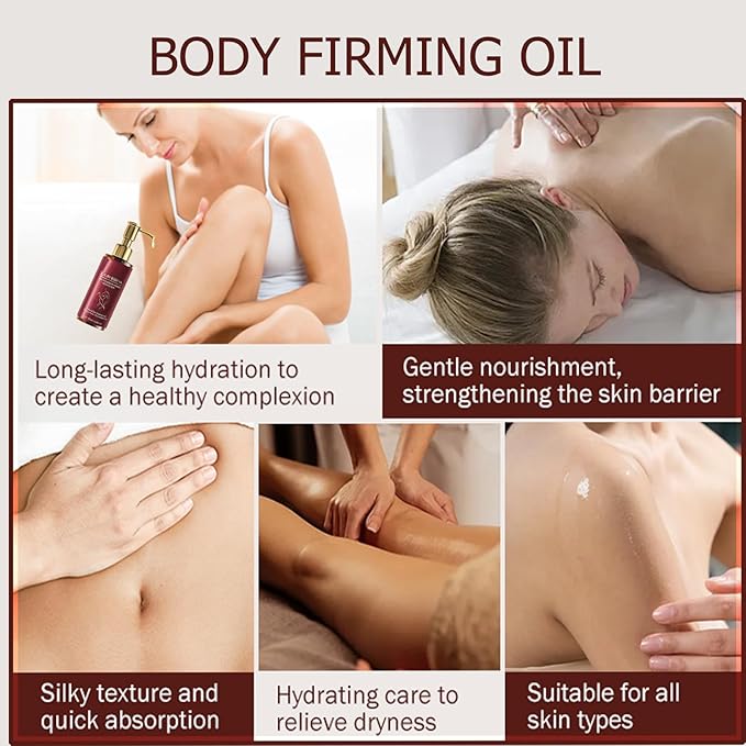 Body Firming Oil,Glow body oil for women,Body Oil After Shower Tightening&Hydrating Treatment for Arms,Legs,Stomach&Body,Natural Firming Oil for Dry Skin,Non-Greasy Body Serum-2pk (4.06 FL OZ)