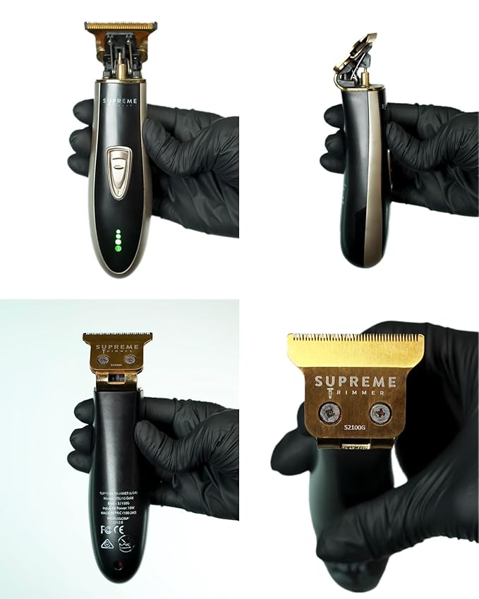 Supreme Trimmer T Shaper Professional Barber Trimmer | 90 Min Runtime, Low Noise Clippers for Men & Sensitive Skin | Cordless Zero Gap Beard Trimmer | ST5210