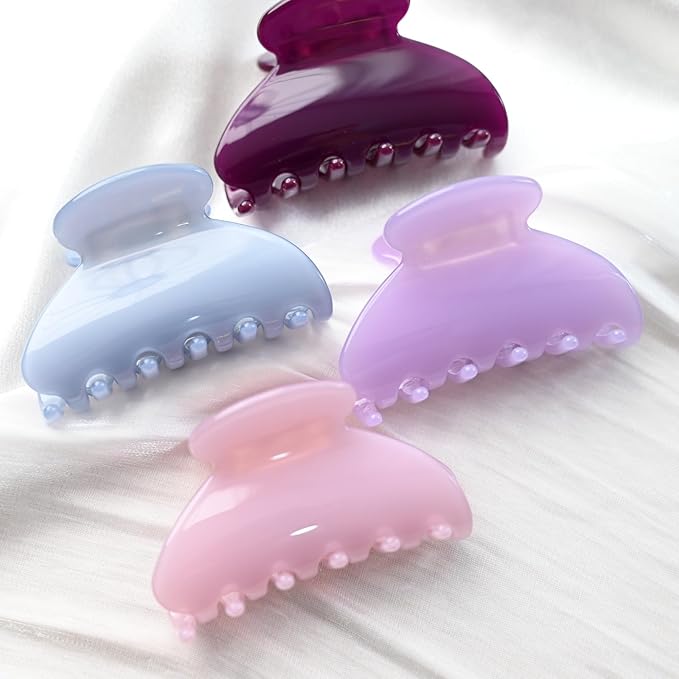 Handmade Celluloid Acetate French Design Barrettes Tortoise Shell Claws Hair Claw Luxury Fashion Accessories Hair Clip for Women (starblue)
