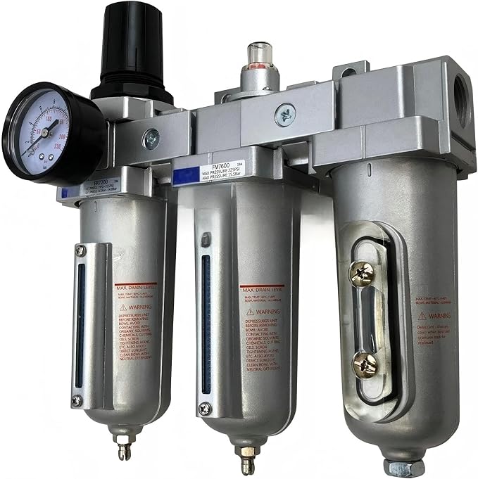 1/2" NPT Heavy Duty Compressed Air Filter Regulator Coalescing Dsiccant Dryer - Image 2