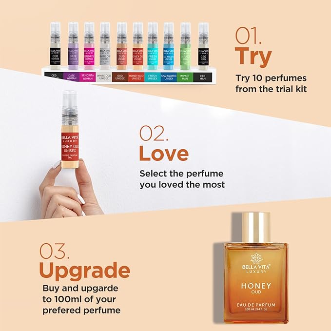 BellaVita Luxury Honey Oud Eau de Parfum (3.4 fl. oz.) | Patchouli, Vanilla, Bergamot, Floral & Spicy + Made with Clean & Vegan Essentials Oils + Cruelty Free | Long-Lasting Unisex Fragrance