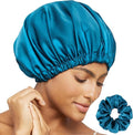 Satin Bonnet Silk Bonnet for Sleeping Women Double Layer Hair Bonnet Wrap Sleep Cap Gifts for Women Curly Hair