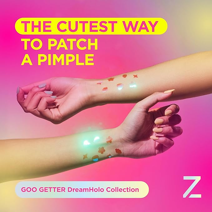 ZitSticka Pimple Patches Cute for Face, Holographic Zit Patches, Goo Getter Hydrocolloid Blemish Patches, Gifts for Teens, Teen Girl Gift Trendy Stuff (DreamHolo Collection 36ct)