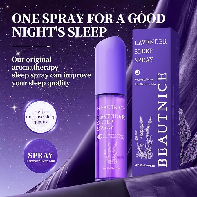 Lavender Sleep Spray, Natural Chemical-Free Sleep Aid, Calming Pillow Mist for Relaxation and Better Sleep