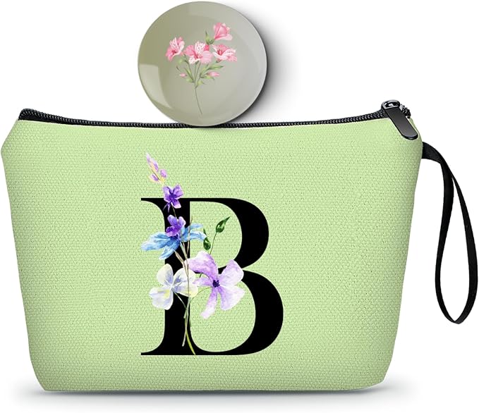 Birthday Inspirational Bridesmaid Proposal Team Small Gifts for Women Mom Aunt Teacher Sister Coworkers Makeup Cosmetic Bag Travel with Mirror Mothers Day Christmas Graduation B