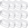 Weewooday 12 Pieces Clear Makeup Bags Cosmetic Storage Bags PVC Zipper Pouches Travel Waterproof Makeup Plastic Case for Women Organizing Toiletries Traveling Bathroom(Medium,White)