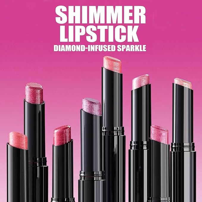 Purple Red Lipstick For Women Matte Nude Glitter Highly Pigmented Moisturizing Lip stick Hypoallergenic Waterproof Long Lasting Lipsticks Quick Makeup Lightweight Portable # 07
