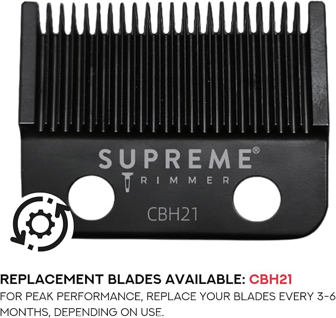 Supreme Trimmer Darkstar 72 Clipper with Magnetic Vector Motor | 180 Min Run Time, 9000 RPM Barber Hair Clipper | Low Noise, Professional Clipper DLC Blades | STC72