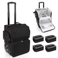 OCHEAL Large Makeup Train Case with 4 Clear Travel Makeup Bags Set, Cosmetic Makeup Case for Hairstylist, Hairdresser Storage Bag with Detachable Pouch,Heat Insulation and Anti-scalding Full layer