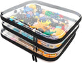 3pcs Clear Hard Shell Zipper Case, Transparent Hard Plastic Zipper Pouches, Portable Travel Organizer, Clear Toiletry Bag, Craft and Arts Organizer, Toy Storage Bins, Stackable Hard Side Plastic Case