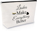 Sfodiary Lashes Girl Gifts Lash Artist Gifts Eyelash Makeup Bag Beautician Present for Women Cosmetic Bag Birthday Christmas Thanksgiving Thank You for Makeup Artist Travel Cosmetic Pouch
