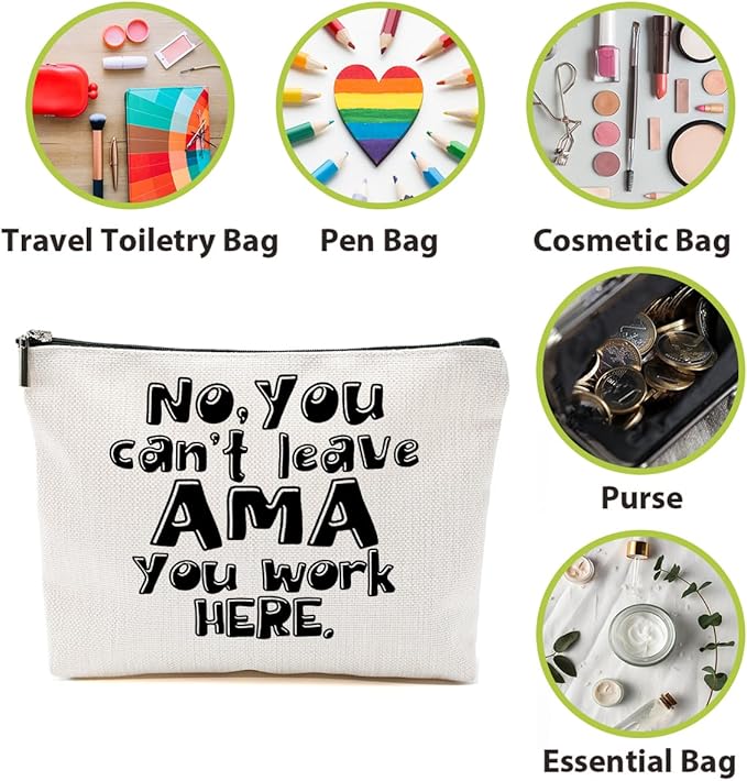 Nurse Gifts, Funny Makeup Bag, Nurse Accessories Funny Horse Cosmetic Bag, Doctor Gift Nursing Travel Organizer Zipper Pouch Thank You Nurses Week Gifts for Women Coworker Physician Assistant