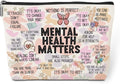 Mental Health Gifts Makeup Bag Positive Affirmations Mental Health Awareness Inspirational Gifts for Women Female Friend Coworker Birthday Friendship Mothers Day Nurse Day Travel Toiletry Bag