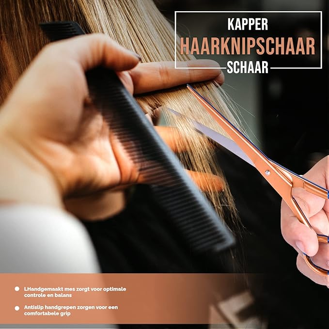 Utopia Care Hair Cutting and Hairdressing Scissors 6.5 Inch, Premium Stainless Steel Shears with Smooth Razor and Sharp Edge Blades for Salons, Men, Women and Kids, Rose Gold