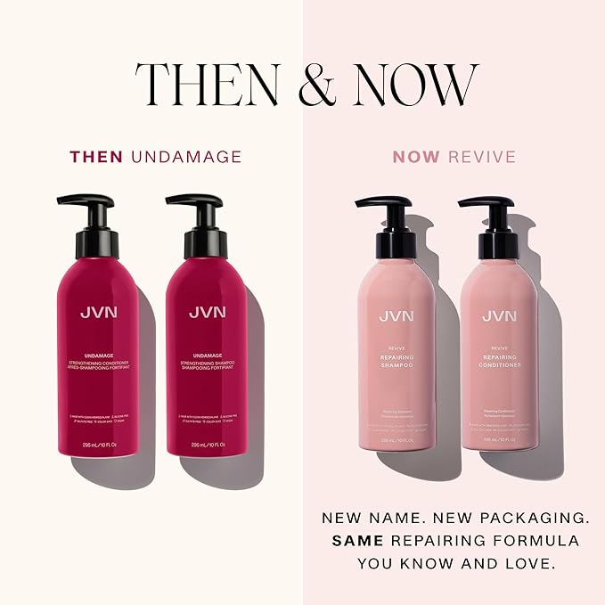 JVN Revive Repairing Conditioner, 10 Fl Oz, Restore Softness & Strengthen Damaged, Color Treated, or Fragile Hair, Hair Care for Women and Men, Non-Toxic, Silicone and Paraben Free Conditioner