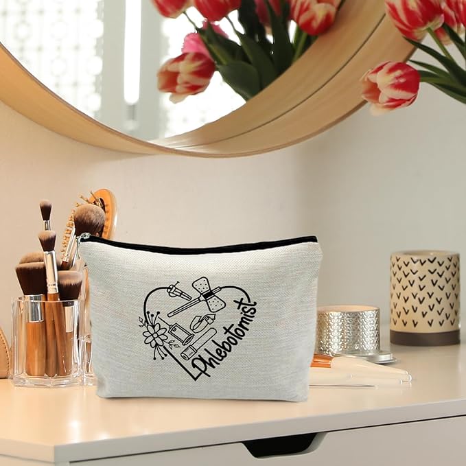 Phlebotomy Gifts for Women, Phlebotomist Nurse Makeup Bag, Phlebotomist gifts Supplies Cosmetic Bags Makeup Pouch