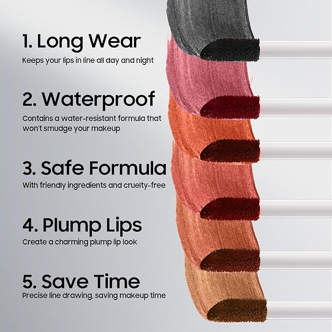 Lip Stain, Lip Gloss Transfer-Resistant Waterproof Smudge-Proof Moisturizing, Lip Tint for Women Gift All-Day Color Hold (Mauve)