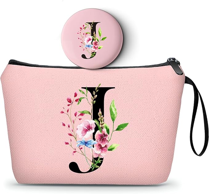 Birthday Inspirational Bridesmaid Proposal Team Small Gifts for Women Mom Aunt Teacher Sister Coworkers Makeup Cosmetic Bag Travel with Mirror Mothers Day Christmas Graduation J